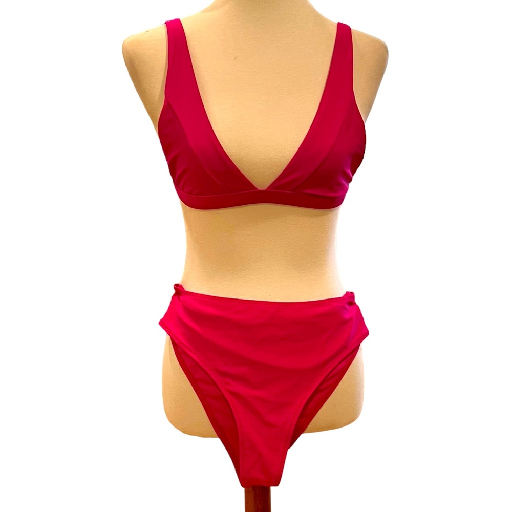 Zaful Swim hot pink bikini Sz 8